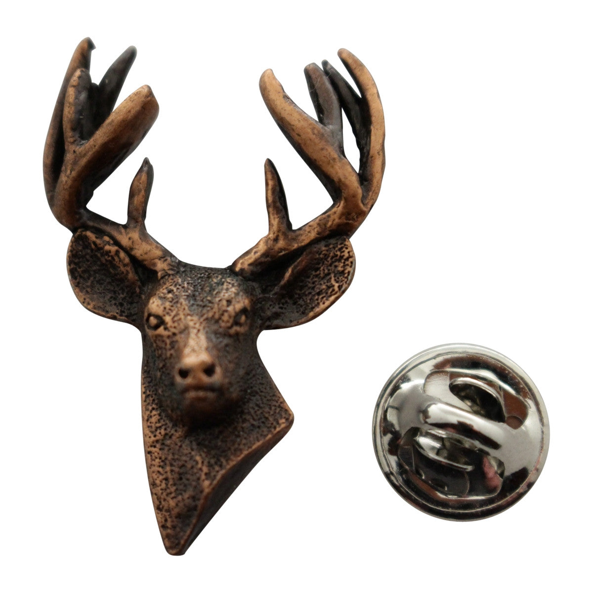 Ten Point Buck Pin ~ Antiqued Copper ~ Lapel Pin ~ Sarah's Treats & Treasures